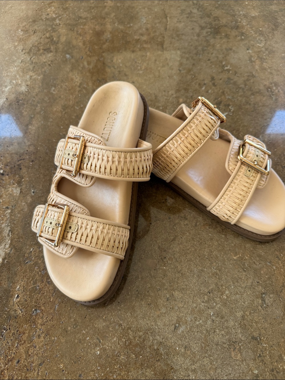 Woven women’s slides